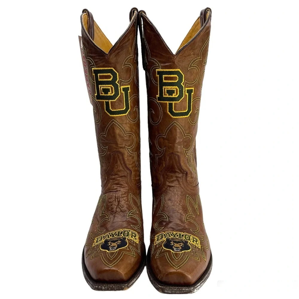 GAMEDAY BOOTS Baylor University Bears NEW Embroidered Cowboy Boots Size 10.5